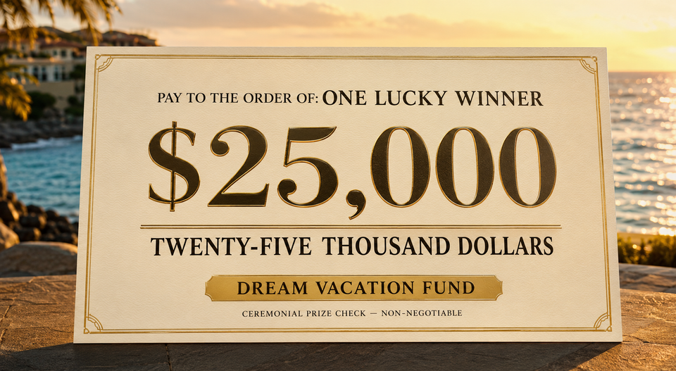 Win $25,000 to Take Any Vacation You Want